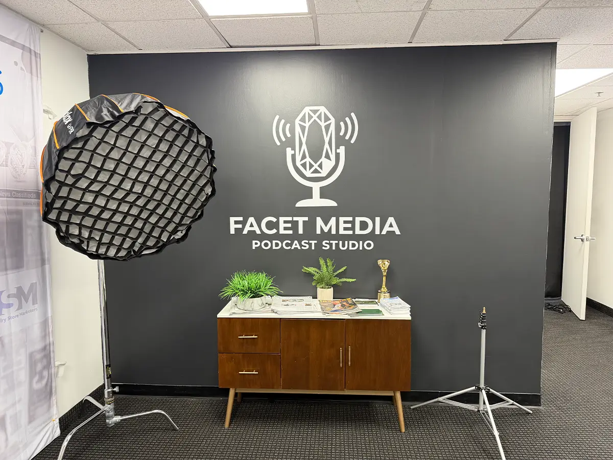 Facet Media Podcast Studio interior setup
