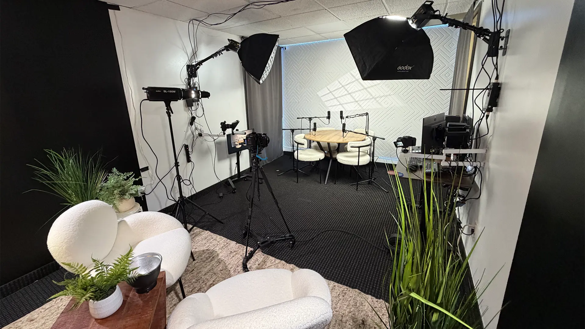 Professional podcast and video production studio