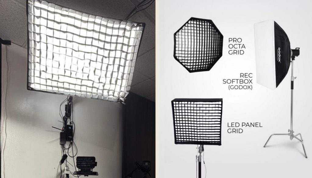 Godox softbox lights for professional podcast filming