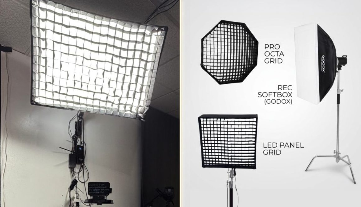 Godox softbox lights for professional podcast filming